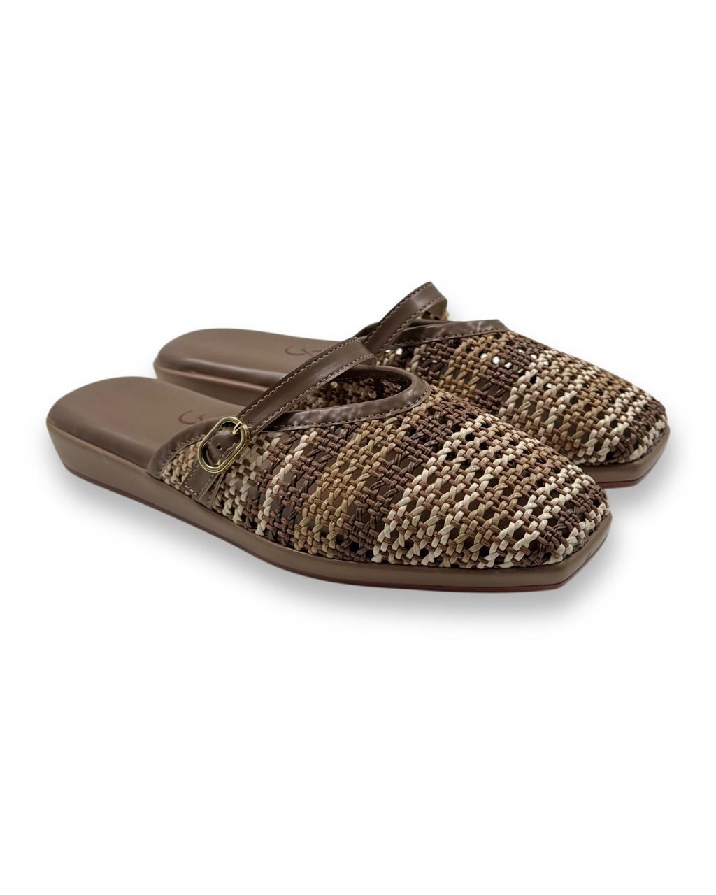 Mesh strap detail slip on kids flats