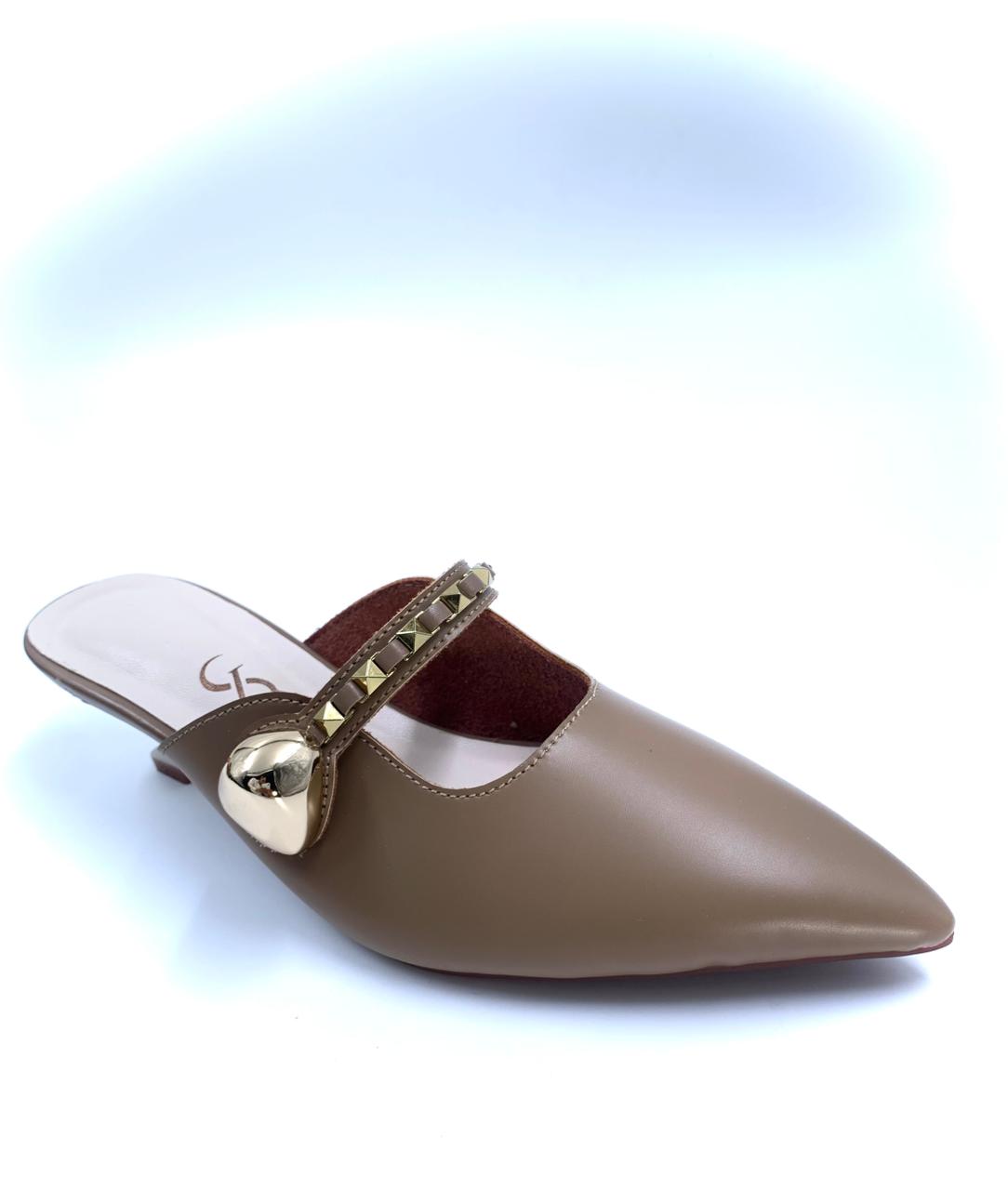 Studded Strap Detail Kitten Heels