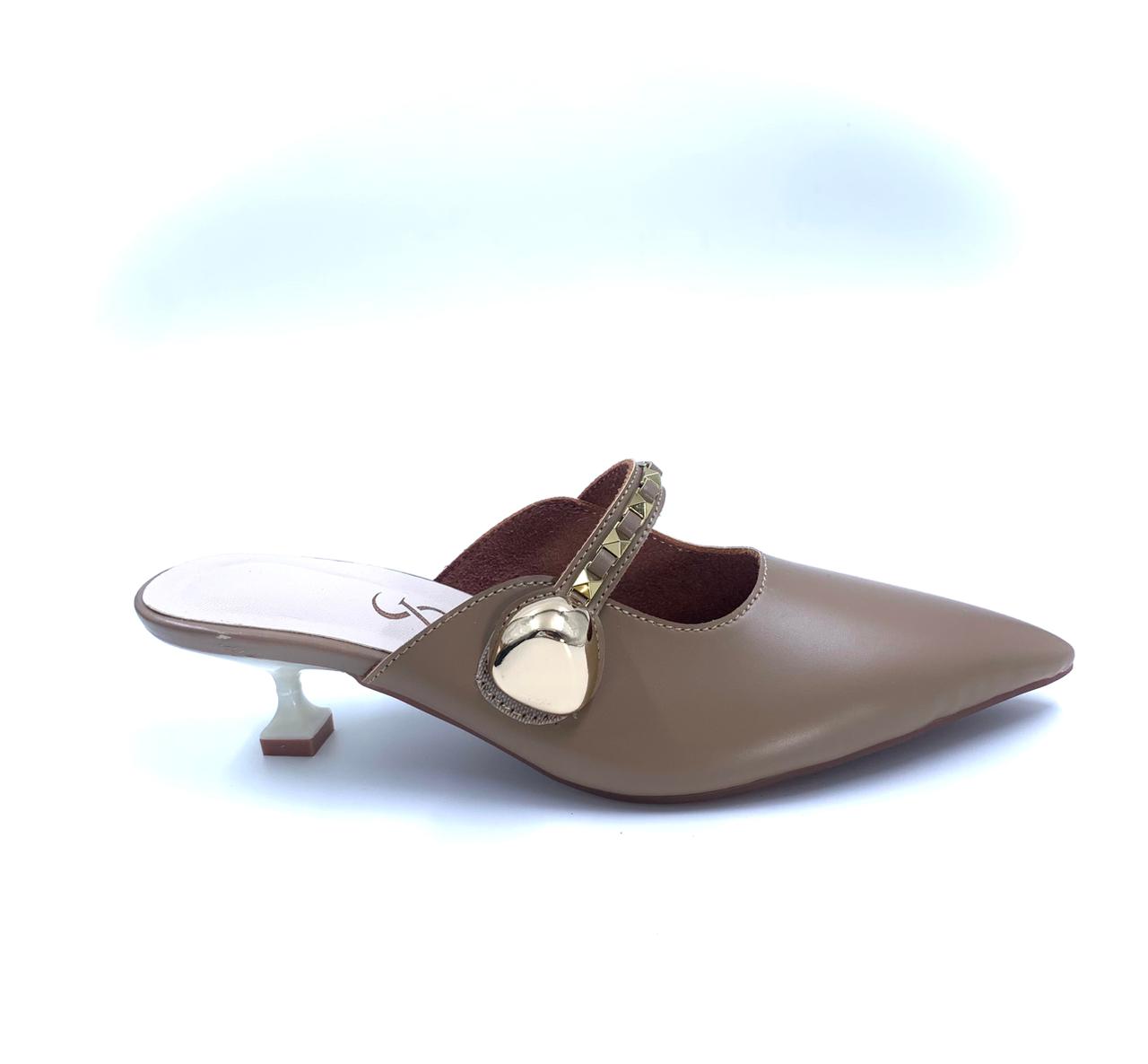 Studded Strap Detail Kitten Heels