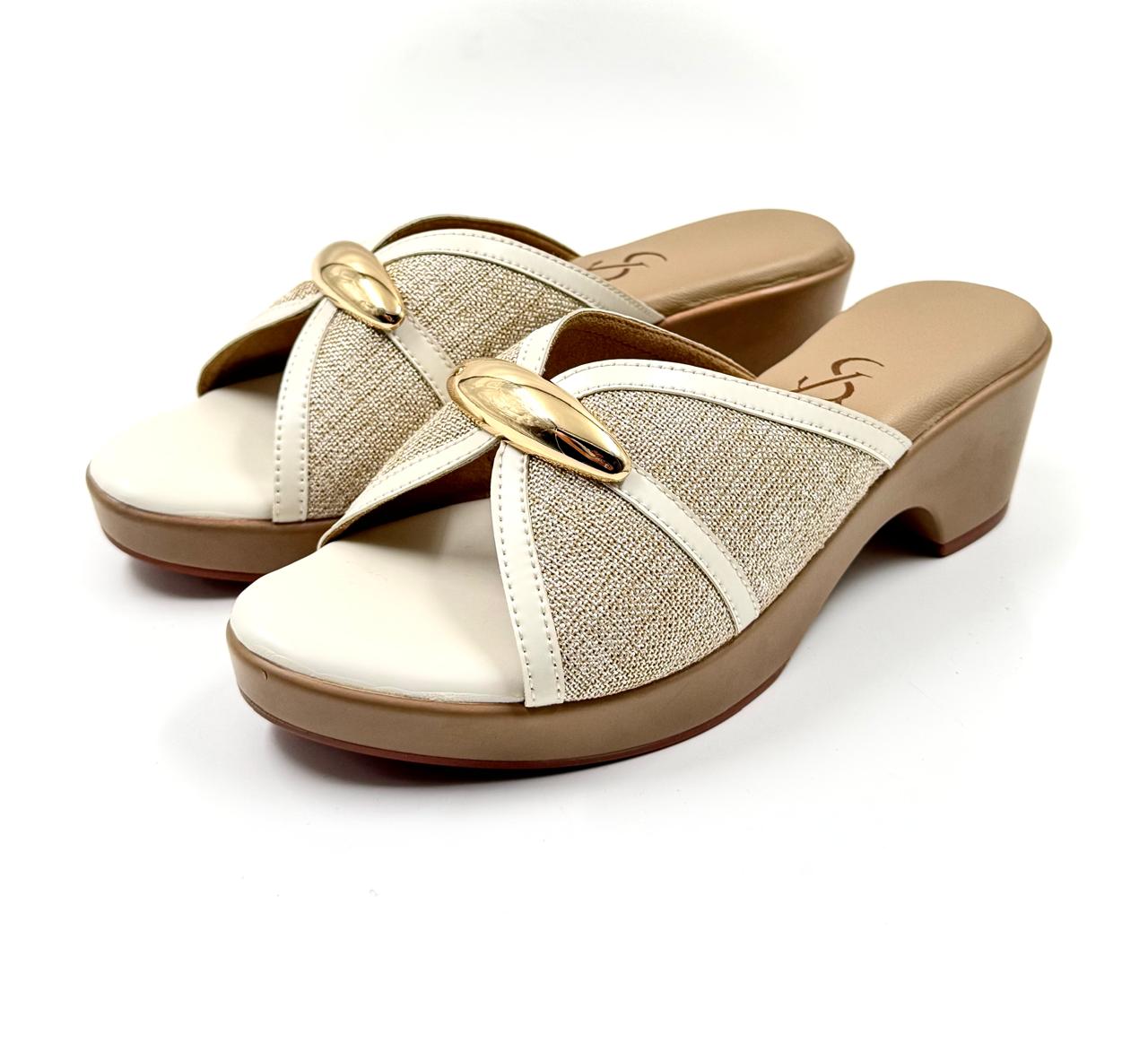 Golden Accent detail Wrap Wedges