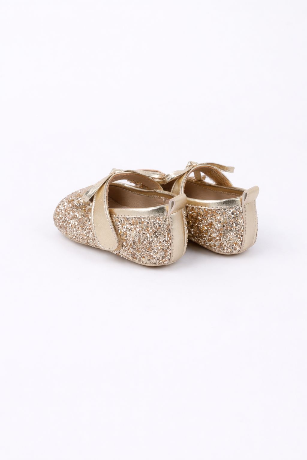 Glitter strap kids ballerinas